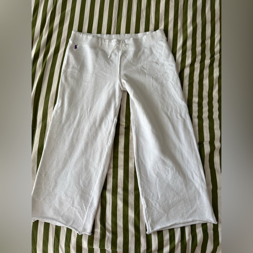 White Polo Ralph Lauren Low Rise Sweatpants